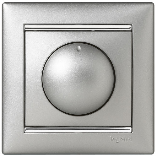 VALENA Светорегулятор поворотно-нажимной LED 400Вт алюминий VALENA Светорегулятор поворотно-нажимной LED 400Вт алюминий