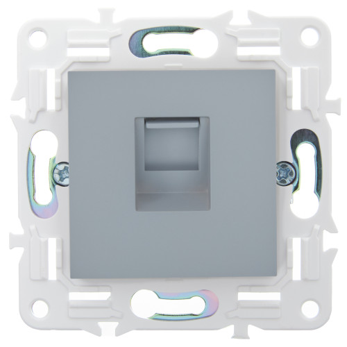 SKANDY Розетка компьютерная RJ45 кат.5E SK-K01Gr серый IEK SKANDY Розетка компьютерная RJ45 кат.5E SK-K01Gr серый IEK