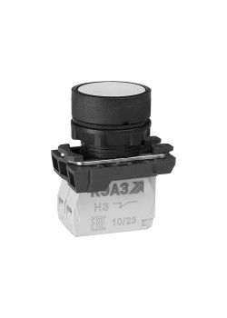 Кнопка КМЕ4111м-белый-1но+1нз-цилиндр-IP40-КЭАЗ