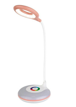 Светильник светодиодный настольный UF-752 C14 6Вт RGB 3 уровня яркости розов. Ultraflash 14491