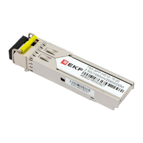 SFP модуль 2,5 Гбит одинарное одномодовое оптоволокно Tx1550нм/Rx1310нм 20км TSX EKF