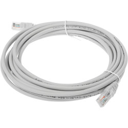 Патч-корд Cabeus PC-UTP-RJ45-CAT.5E-5M-LSZH U/UTP RJ-45 вил.-вилка RJ-45 кат.5E 5м серый LSZH