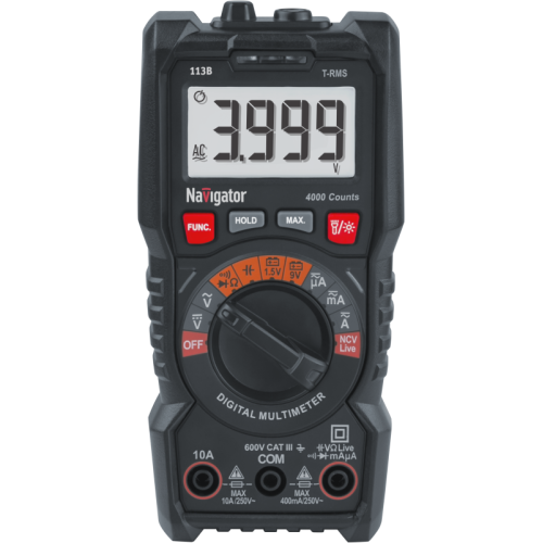 Мультиметр 95 766 NMT-Mm-113B True RMS с авто выбором значений Navigator 95766 Мультиметр 95 766 NMT-Mm-113B True RMS с авто выбором значений Navigator 95766