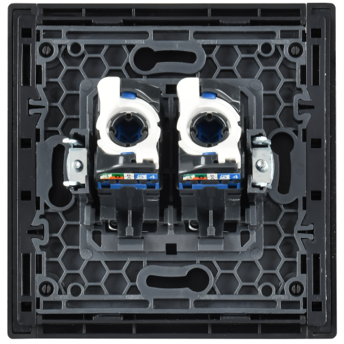 FORTE&PIANO Розетка компьютерная двойная RJ45 кат.6 FP334 серый IEK