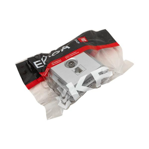 Механизм роз. TV+RJ45 (cat5), алюм. Эпика EKF Механизм роз. TV+RJ45 (cat5), алюм. Эпика EKF
