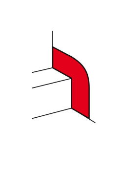 Накладка на стык со стеной для кабель-канала шириной 195-220 Leg 010699