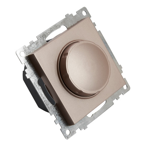Выключатель диммирующий TRIAC(механизм), STEKKER GLS10-7106-02, 250V, 500W, серия Катрин, шампань Выключатель диммирующий TRIAC(механизм), STEKKER GLS10-7106-02, 250V, 500W, серия Катрин, шампань