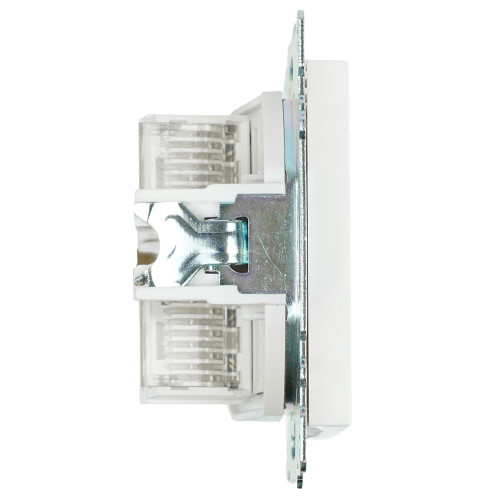 Розетка компьютерная 2-местная RJ-45 (механизм) STEKKER GLS00-7109-01 , серия Катрин, белый Розетка компьютерная 2-местная RJ-45 (механизм) STEKKER GLS00-7109-01 , серия Катрин, белый