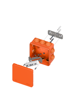 Коробка огнестойкая E45 100x100x50мм с клеммниками 7 полюсов 0,5-6мм2 IP55 HF EKF