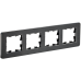 BRITE Рамка 4-местная РУ-4-1-Бр металл черный RE AL IEK BRITE Рамка 4-местная РУ-4-1-Бр металл черный RE AL IEK