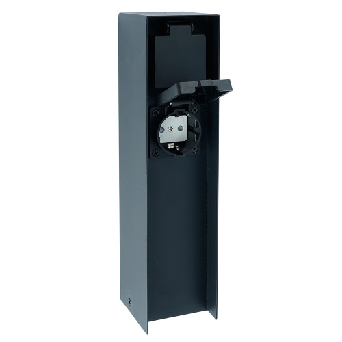 Розетка уличная Feron TM200, 220-230V, 16A, IP44, 70*70*300мм, черный Розетка уличная Feron TM200, 220-230V, 16A, IP44, 70*70*300мм, черный