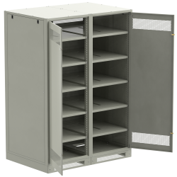 ITK LINEA B Шкаф аккумуляторный (пустой) 2000х1400х950мм двустворчатая металлическая дверь серый