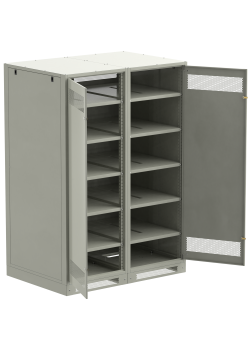 ITK LINEA B Шкаф аккумуляторный (пустой) 2000х1400х950мм двустворчатая металлическая дверь серый