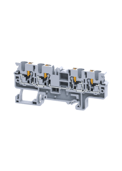 Клемма с 4-мя контактами push-in OptiClip СP-4-QUATTRO-(0,2-4)-I-серый