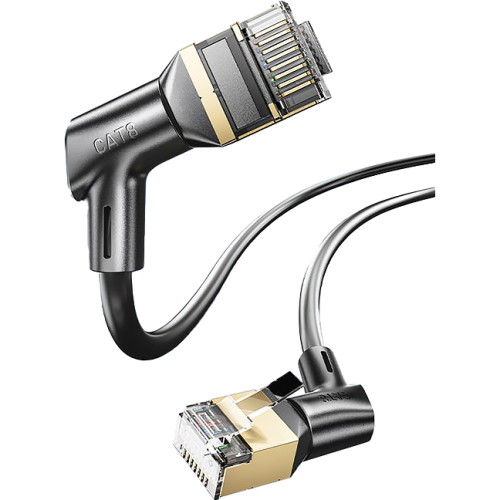Vention IKLBG STP cat.8, RJ45 угол 360 - 1,5м. Черный