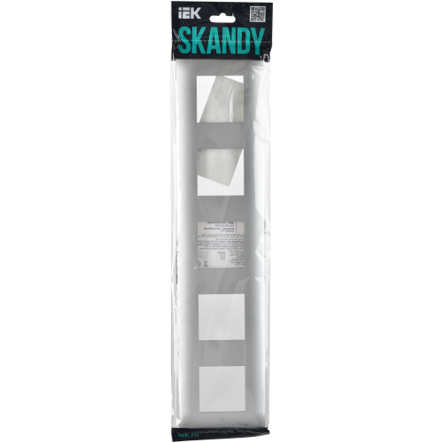 SKANDY Рамка 5-местная SK-F05S серебряный IEK