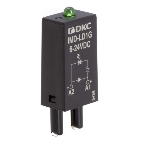 Модуль индикации и защиты, LED зеленый+диод (A1+), 6-24V DC