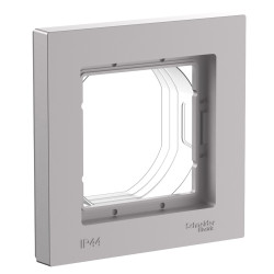 ATLASDESIGN AQUA 1-постовая РАМКА, IP44, АЛЮМИНИЙ