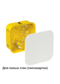 MULTIBOX Коробка распределительная 100x100х50 мм д/полых стен, с крышкой 120х120 мм (со стикером)