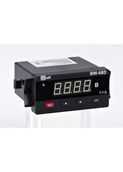 Амперметр цифровой 96x48мм однофазный, вх 5А, вых DO+RS485, LED-дисплей АМ-48D