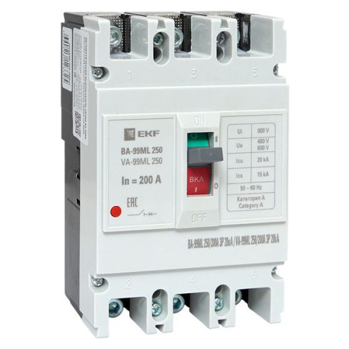 ВА-99МL 250/200А 3P 20кА EKF Basic
