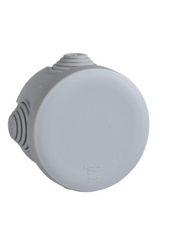 MULTIBOX Коробка распред. откр. установки D65x40, габариты D84х48, IP55, 4 сальника СЕРАЯ