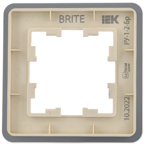 BRITE Рамка 1-местная РУ-1-2-Бр стекло песчаный RE IEK BRITE Рамка 1-местная РУ-1-2-Бр стекло песчаный RE IEK