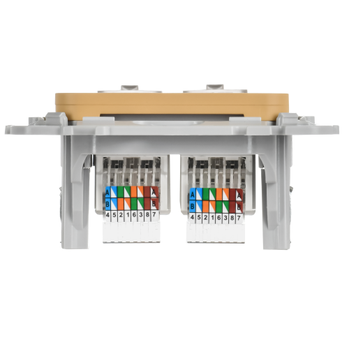 FLITE Розетка 2-местная компьютерная RJ45 категория 5Е UTP РК5е-2-0-ФлШм шамуа IEK