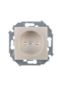 Розетка СП Simon 15 16А IP20 250В 2P без заземл. защ. шторки винтов. клеммы механизм шампань Simon 1591444-034