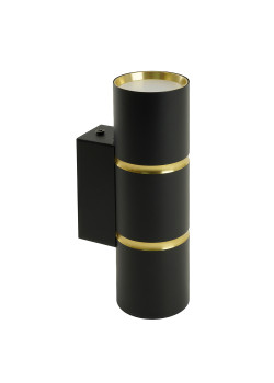 Светильник  настенный Feron ML1860 ZEN MR16 35W, 230V, 2*GU10, черный, золото IP20