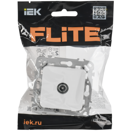 FLITE Розетка TV экранированная проходная тип M РТВм-1-1-2-ФлБ белый IEK FLITE Розетка TV экранированная проходная тип M РТВм-1-1-2-ФлБ белый IEK