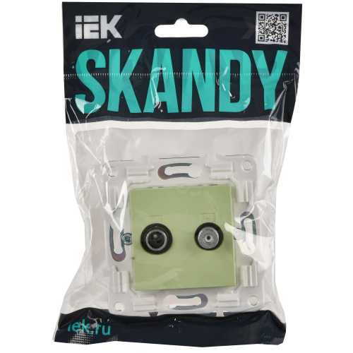SKANDY Розетка двойная TV+SAT SK-A13G мятный IEK SKANDY Розетка двойная TV+SAT SK-A13G мятный IEK