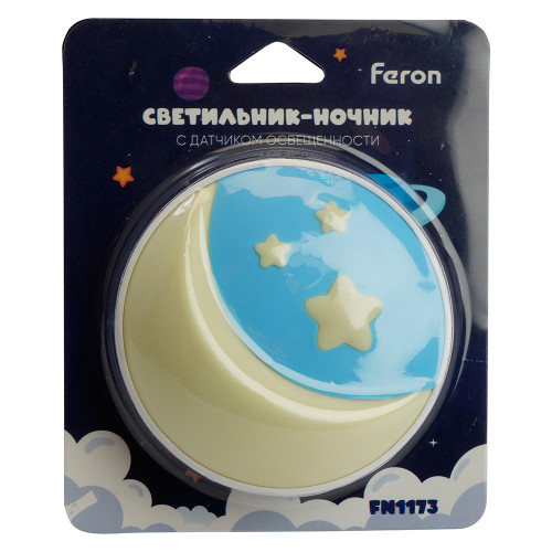 Светильник ночник Feron FN1173 0,6W 220V, желтый Светильник ночник Feron FN1173 0,6W 220V, желтый