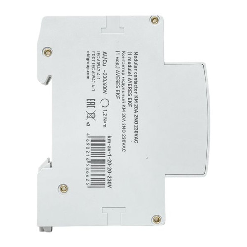 Контактор модульный КМ 20А 2NO 230В АС (1 мод.) AVERES EKF Контактор модульный КМ 20А 2NO 230В АС (1 мод.) AVERES EKF