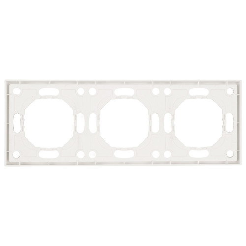 Рамка STEKKER, PFR00-5003-01 3-местная, серия Эмили, белый фарфор, soft touch Рамка STEKKER, PFR00-5003-01 3-местная, серия Эмили, белый фарфор, soft touch