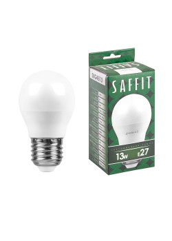 Лампа светодиодная SAFFIT SBG4513 Шарик E27 13W 230V 6400K
