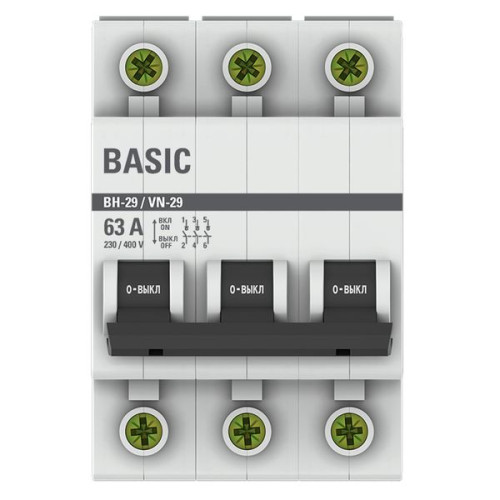 Выкл. нагрузки ВН-29 3P 63А BASIC