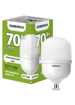 Лампа светодиодная HP 70Вт 230В 4000К E27-E40 GENERICA