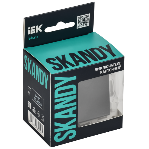 SKANDY Выключатель карточный 30А SK-V15T титан IEK SKANDY Выключатель карточный 30А SK-V15T титан IEK