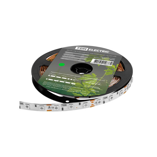 Лента светодиодная SMD5050-60-20-12-144-GR 60LED/м, IP20, 12В, 14,4Вт, зеленый, TDM Лента светодиодная SMD5050-60-20-12-144-GR 60LED/м, IP20, 12В, 14,4Вт, зеленый, TDM
