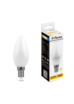 Лампа светодиодная Feron LB-570 Свеча E14 9W 175-265V 2700K