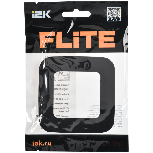 FLITE Рамка 1-местная РУ-1-А-ФлЧ черный IEK FLITE Рамка 1-местная РУ-1-А-ФлЧ черный IEK