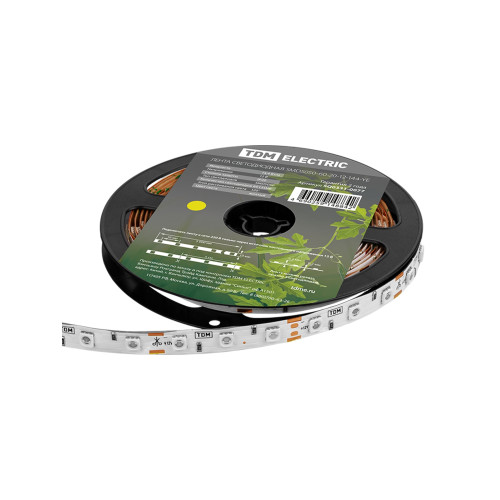 Лента светодиодная SMD5050-60-20-12-144-YE 60LED/м, IP20, 12В, 14,4Вт, желтый, TDM Лента светодиодная SMD5050-60-20-12-144-YE 60LED/м, IP20, 12В, 14,4Вт, желтый, TDM