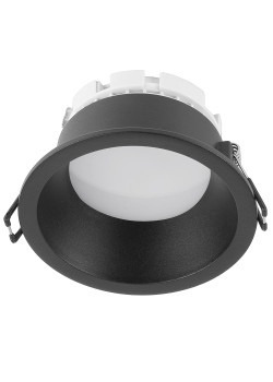 Светильник потолочный встраиваемый, 15W 230V GX53, черный, круг, без лампы, DL513