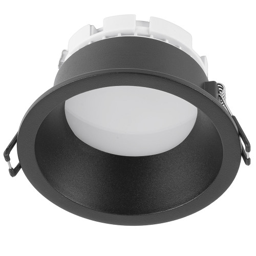 Светильник потолочный встраиваемый, 15W 230V GX53, черный, круг, без лампы, DL513