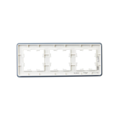 BRITE Рамка 3-местная РУ-3-2-Бр стекло белый RE IEK BRITE Рамка 3-местная РУ-3-2-Бр стекло белый RE IEK