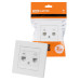Розетка телефонная RJ11 + компьютерная RJ45 белая Розетка телефонная RJ11 + компьютерная RJ45 белая