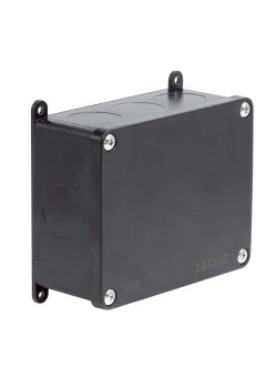 Коробка индустриальная 120х95х52 мм, IP68 с гладкими стенками, черная