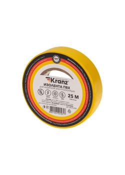 Изолента ПВХ 0.13х19мм 25м желт. Kranz KR-09-2202