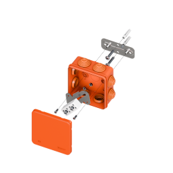 Коробка огнестойкая E45 85x85x40мм с клеммниками 4 полюса 0,5-10мм2 IP55 HF EKF